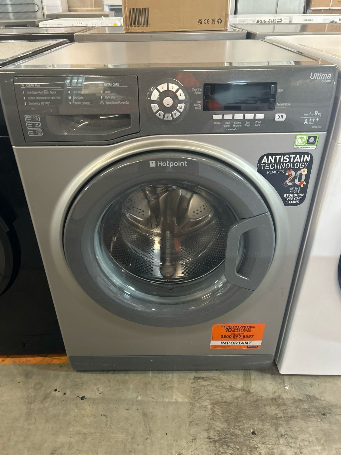 Hotpoint 9kg 1400rpm Washing Machine Grey