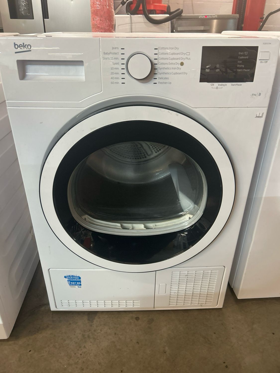 Beko DCJ83133W 8Kg Condenser Dryer White
