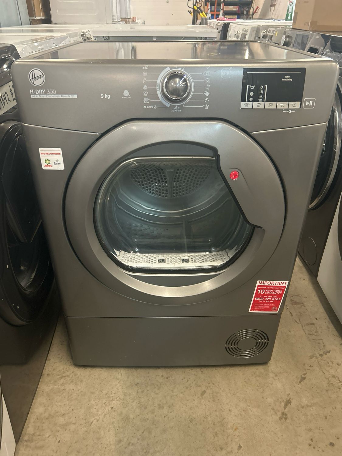 Hoover 9kg Condenser Dryer Grey