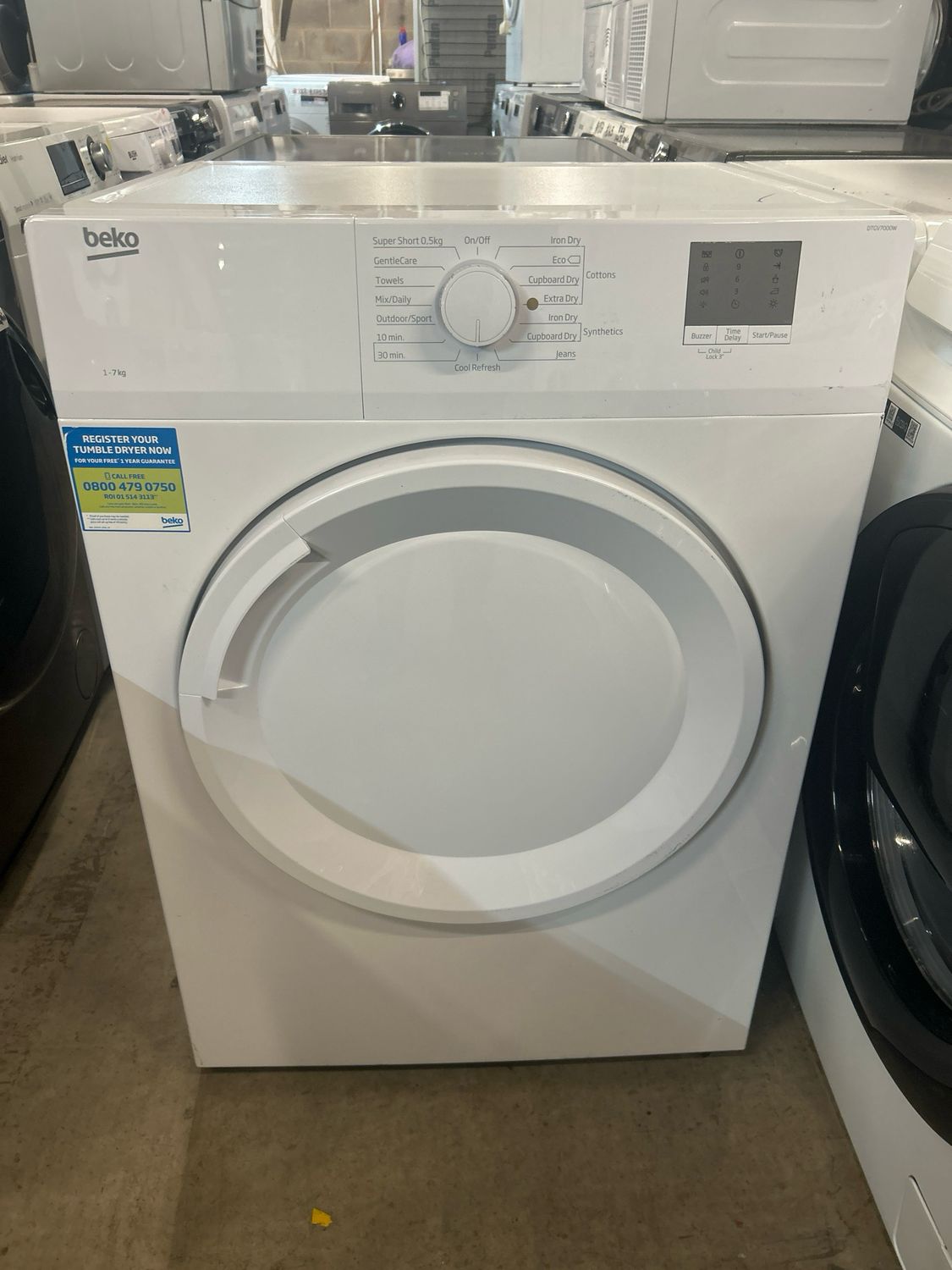 Beko DTGV7000W 7kg Vented Dryer White