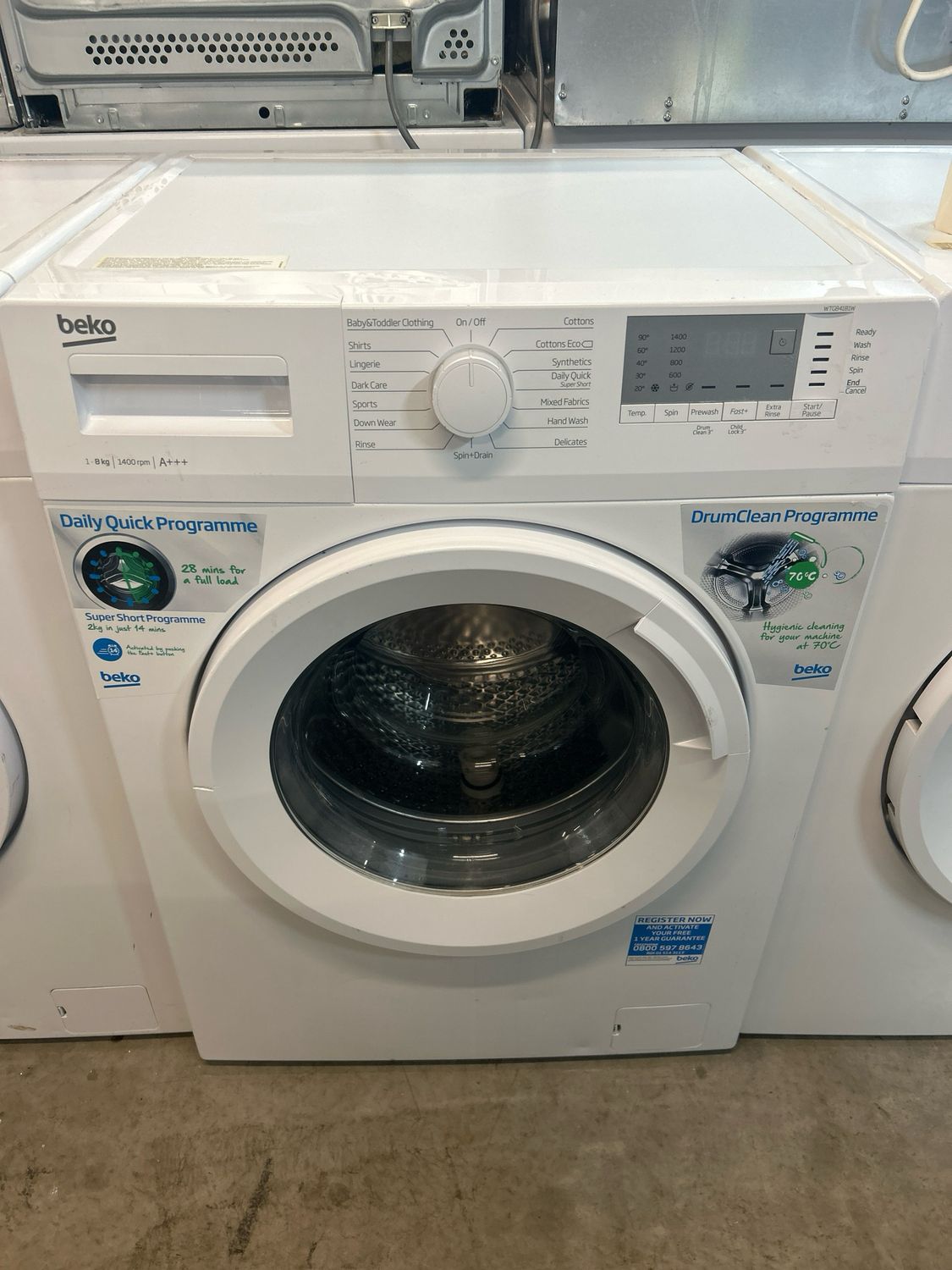 Beko WTG841B2W 8kg 1400rpm Washing Machine White