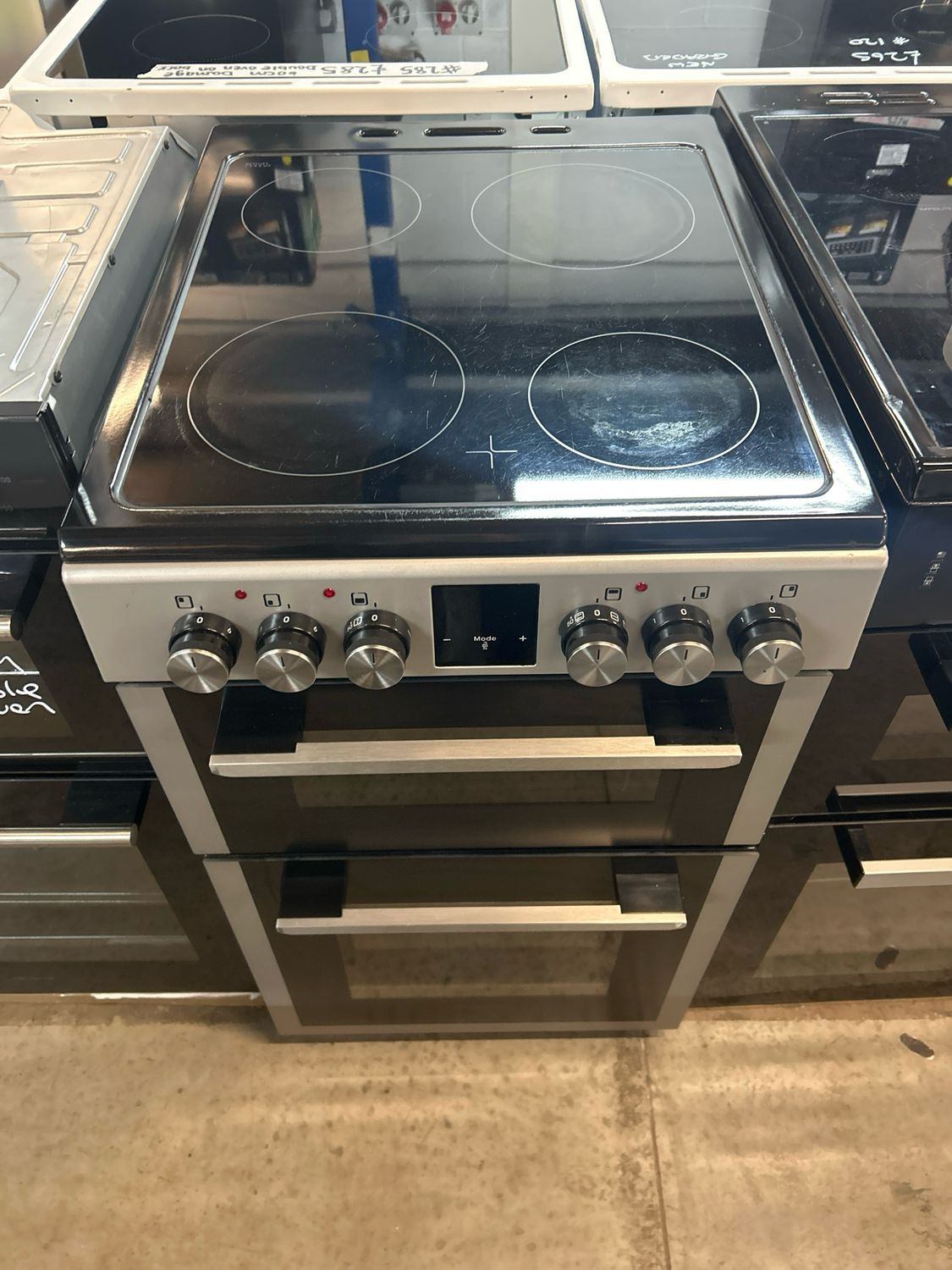 Kenwood KDC50 50cm Electric cooker Double Oven Ceramic Hob Stainless Steel