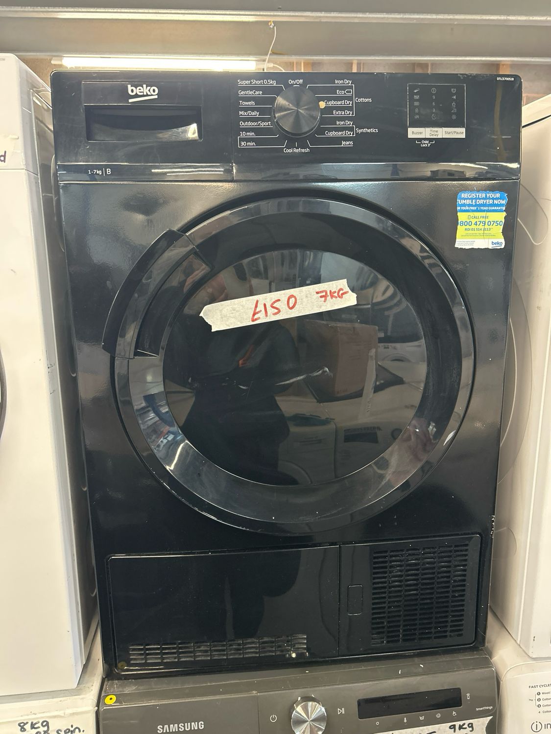 Beko DTLCE70051B 7Kg Condenser Dryer Black