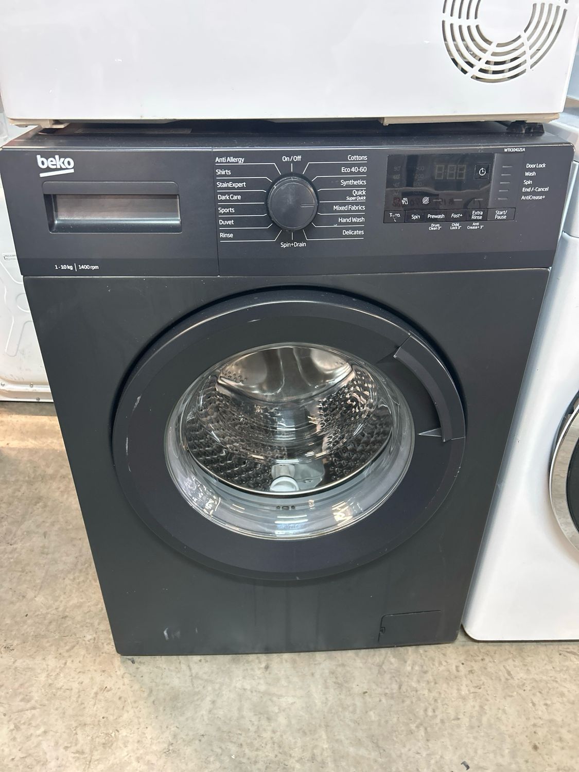 Beko WTK104121 10kg 1400rpm Washing Machine Graphite Grey