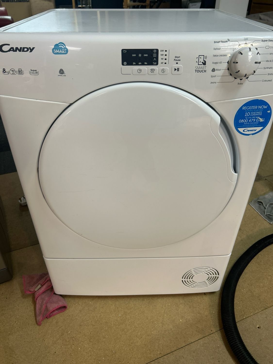 Candy CSC8DF-80 8kg Smart Condenser Dryer White Refurbished