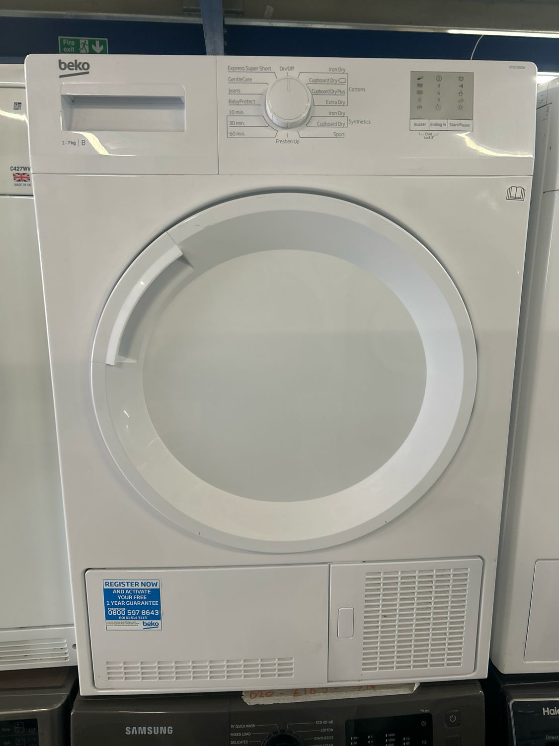 Beko DTGC7000W 7kg Condenser Dryer White