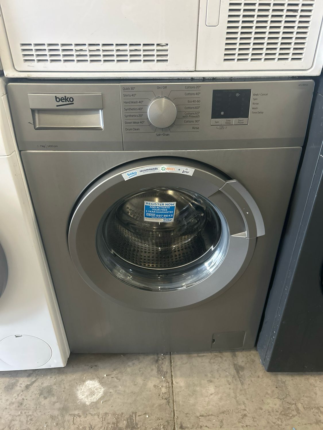 Beko WTL74051S 7kg 1400rpm Washing Machine Silver