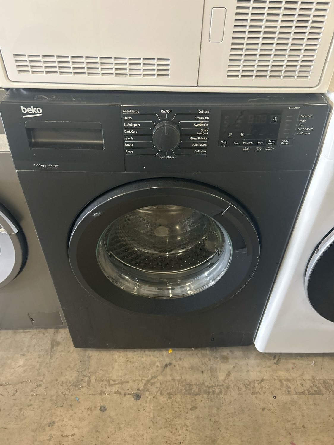 Beko WTK104121 10kg 1400rpm Washing Machine Graphite Grey