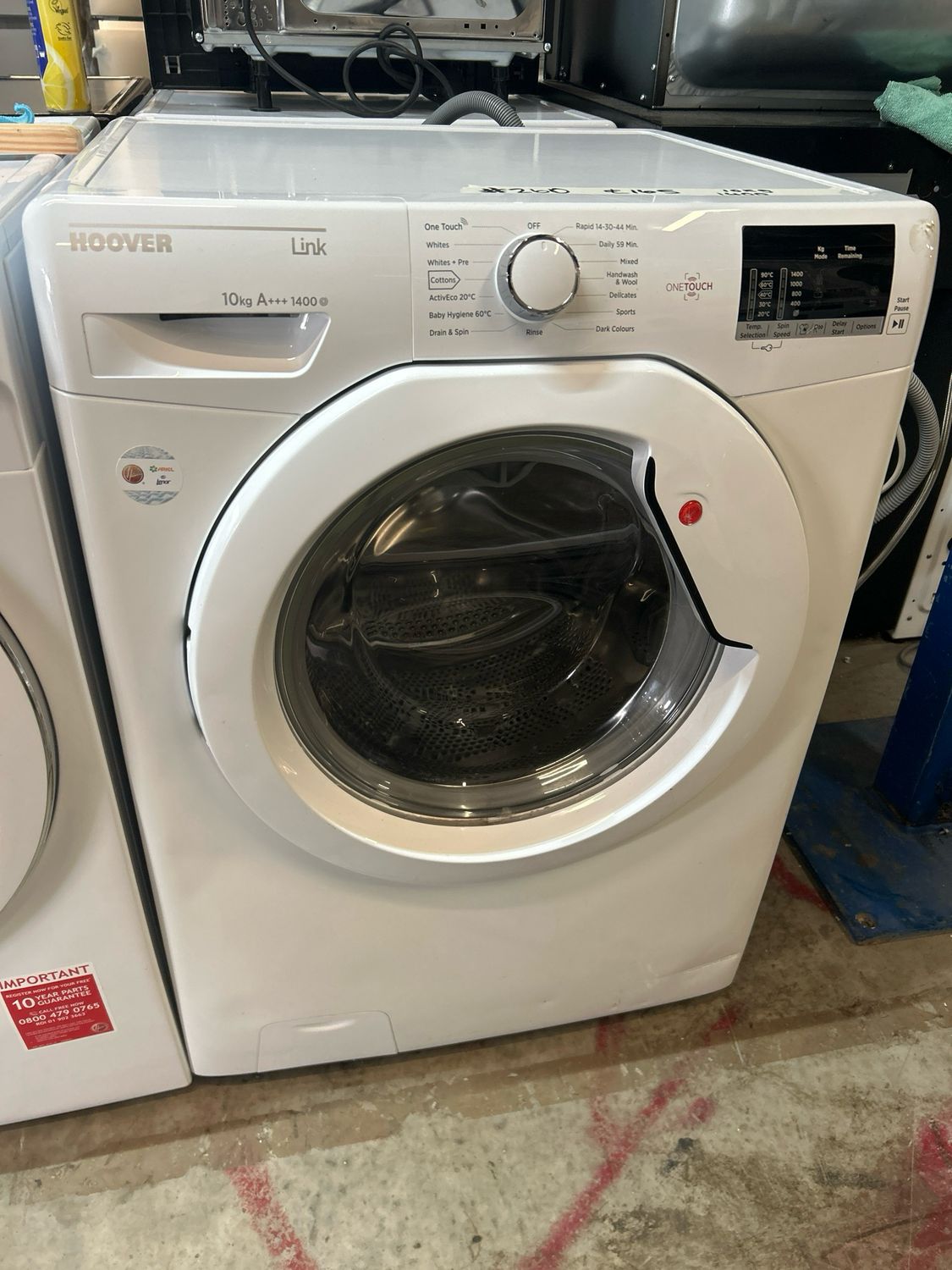 Hoover 10kg 1400rpm Washing Machine White