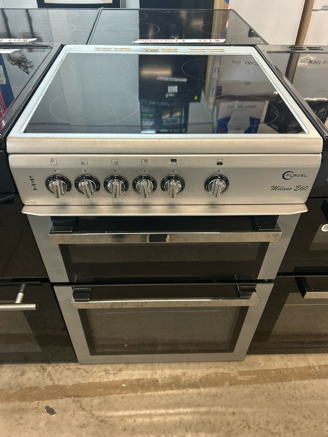 Flavel Milano 60cm Electric Cooker Ceramic Hobs Silver