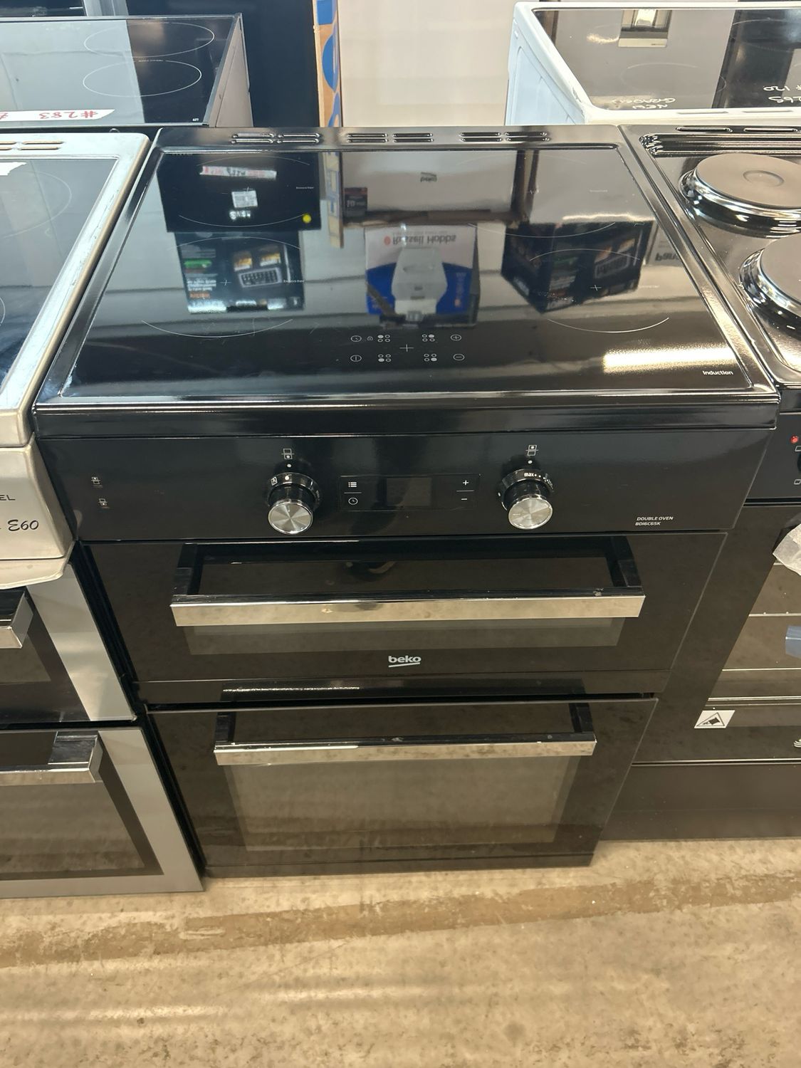 Beko BDI6C65K 60cm Electric Cooker Double Oven Induction Hob Black