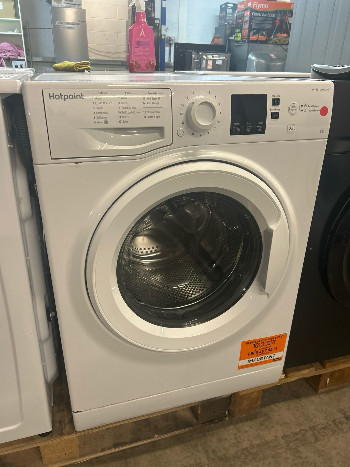 Hotpoint 8KG 1400RPM Washing Machine White