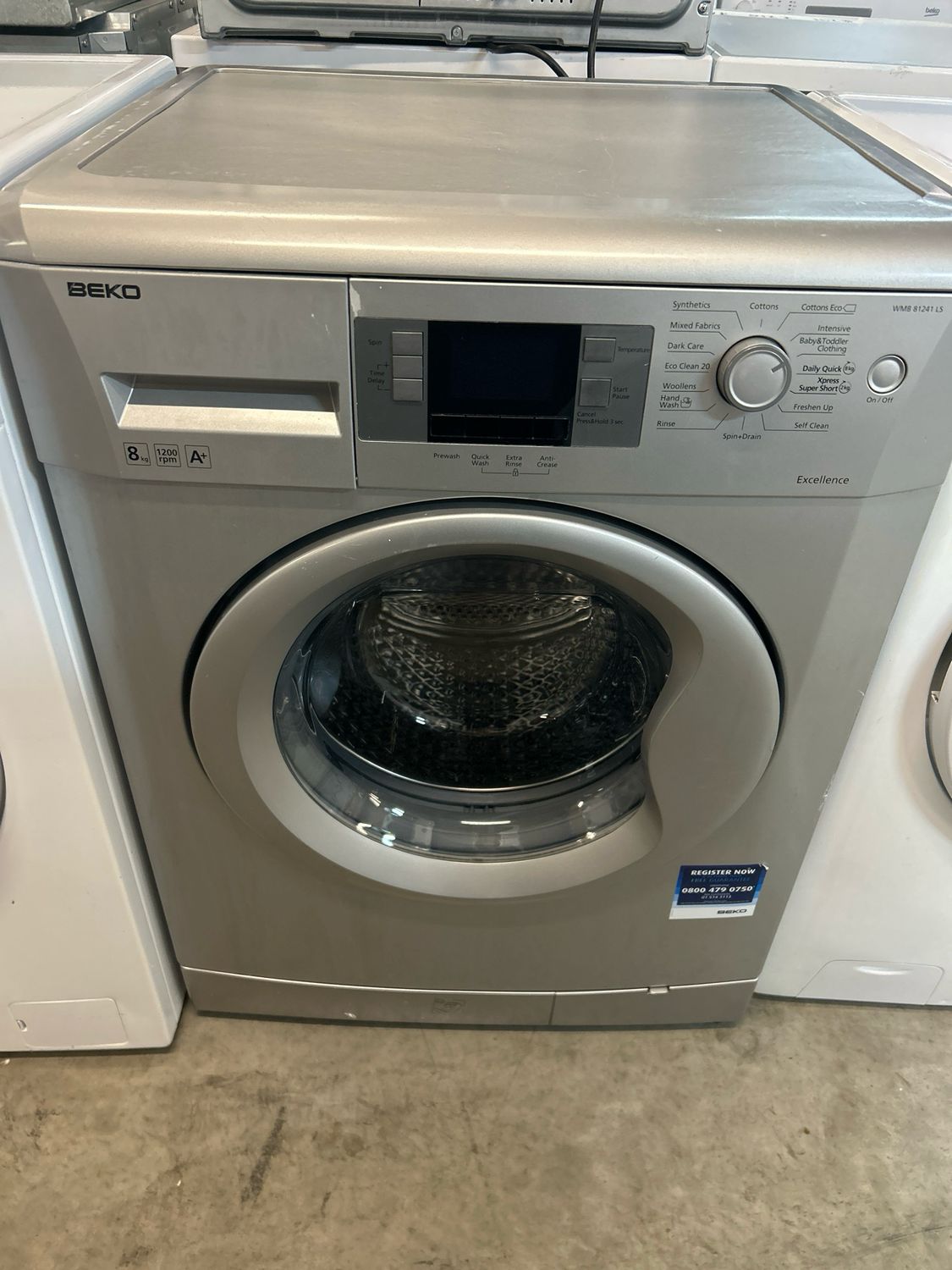 Beko WMB81241LS 8kg 1200rpm Washing Machine Silver