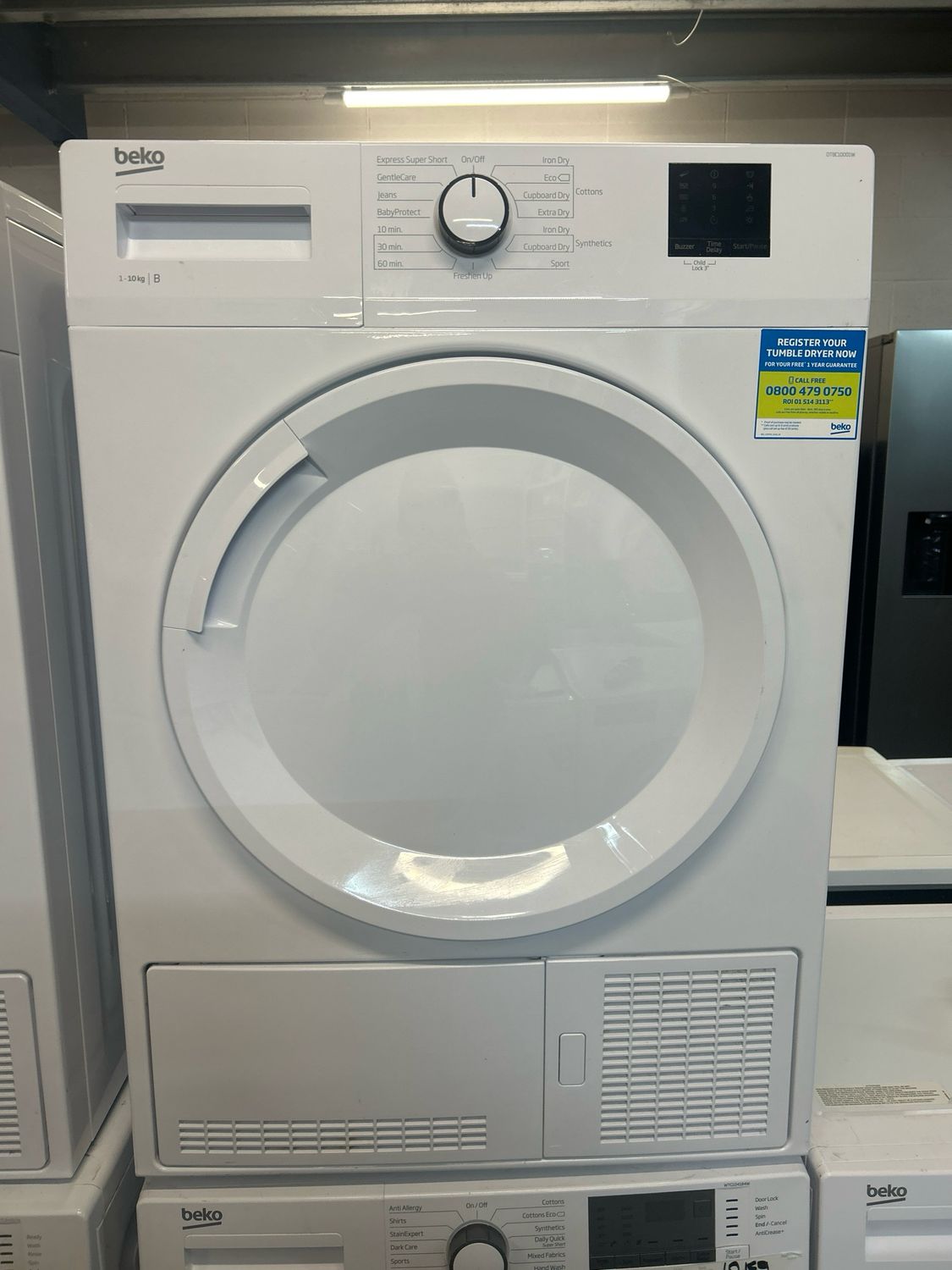 Beko DTBC10001W 10kg Condenser Dryer White