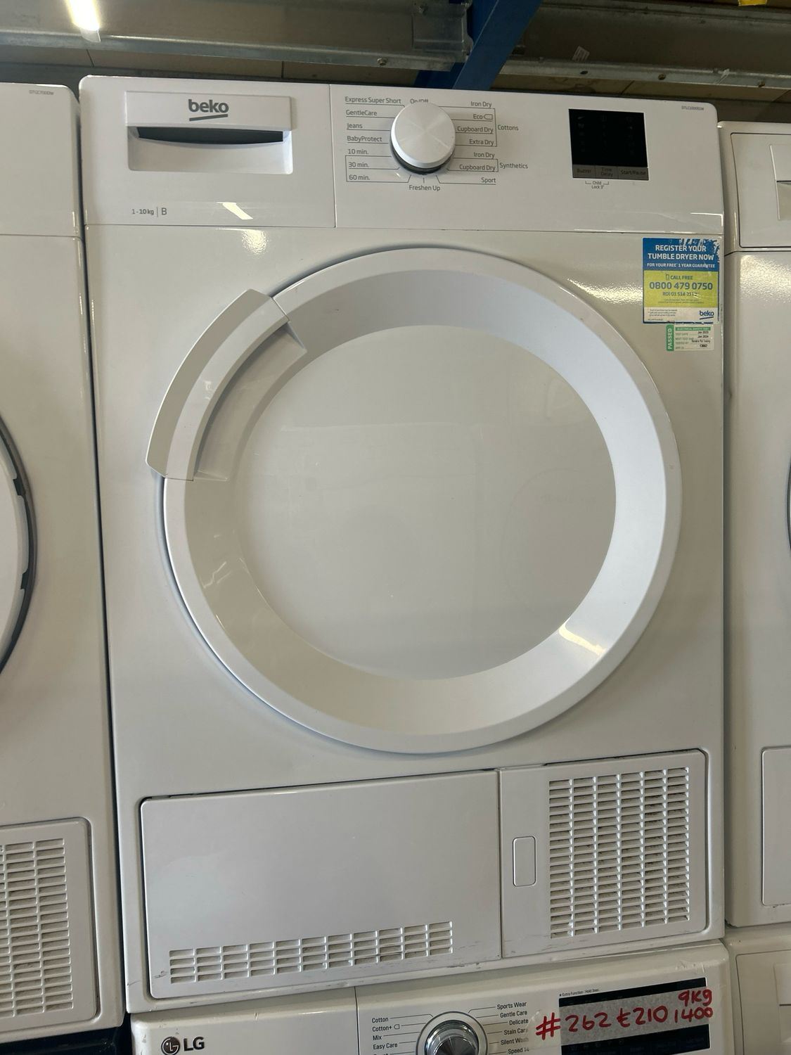 Beko DTLCE100051W 10Kg Condenser Dryer White