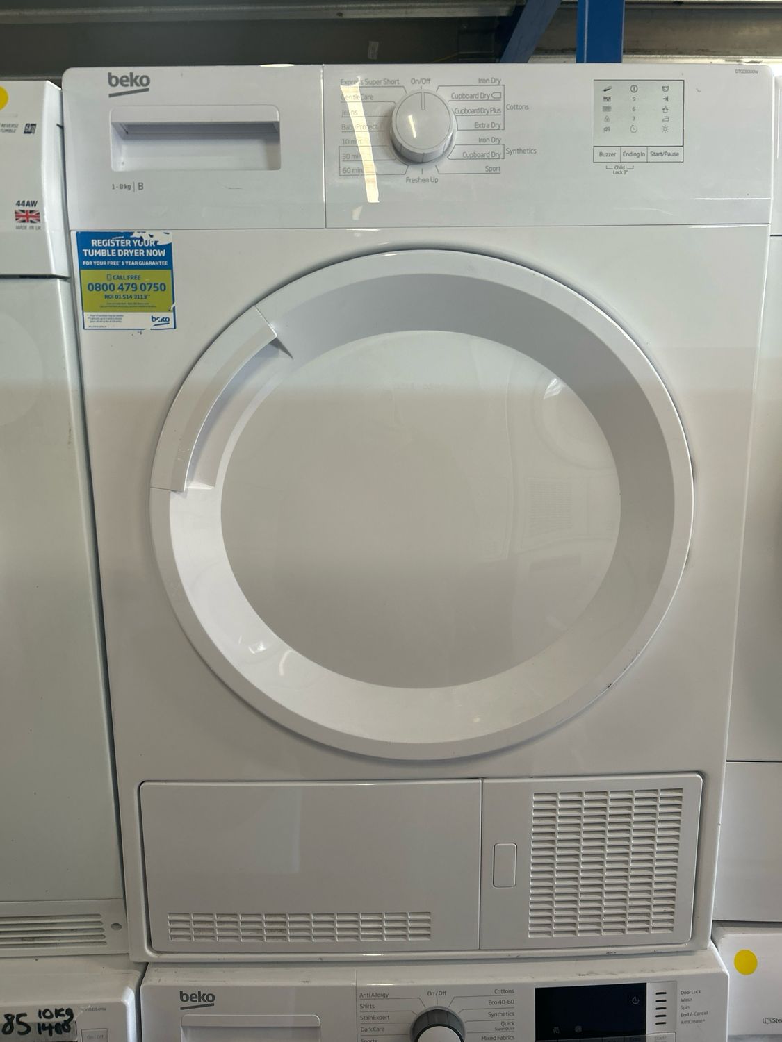 Beko DTGC8000W 8kg Condenser Dryer White