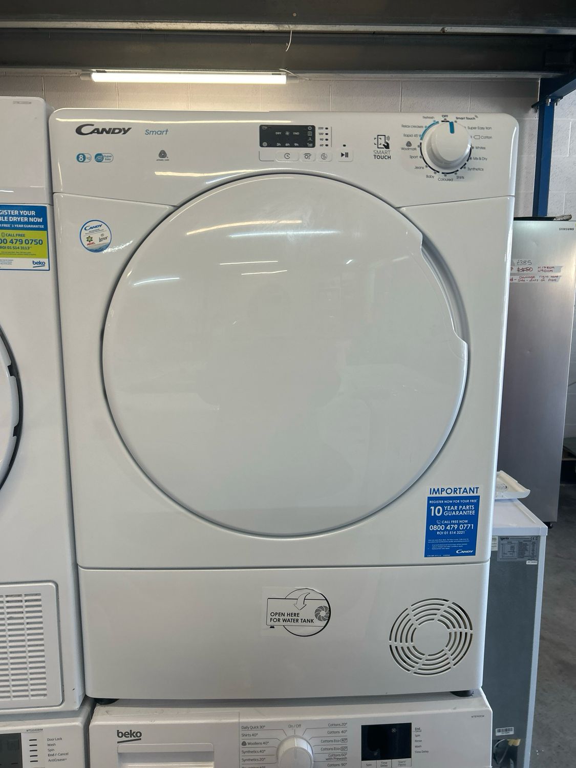 Candy CSEC8LF-80 8kg Smart Condenser Dryer White Brand New Out Of Box