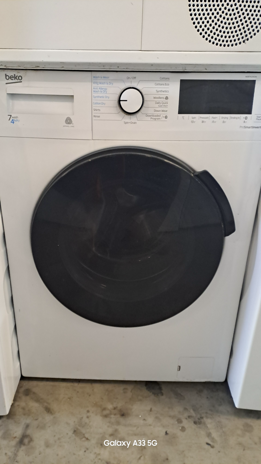 Beko WDB7425R2W 7+4kg Load 1400 Spin Washer Dryer White Refurbished 