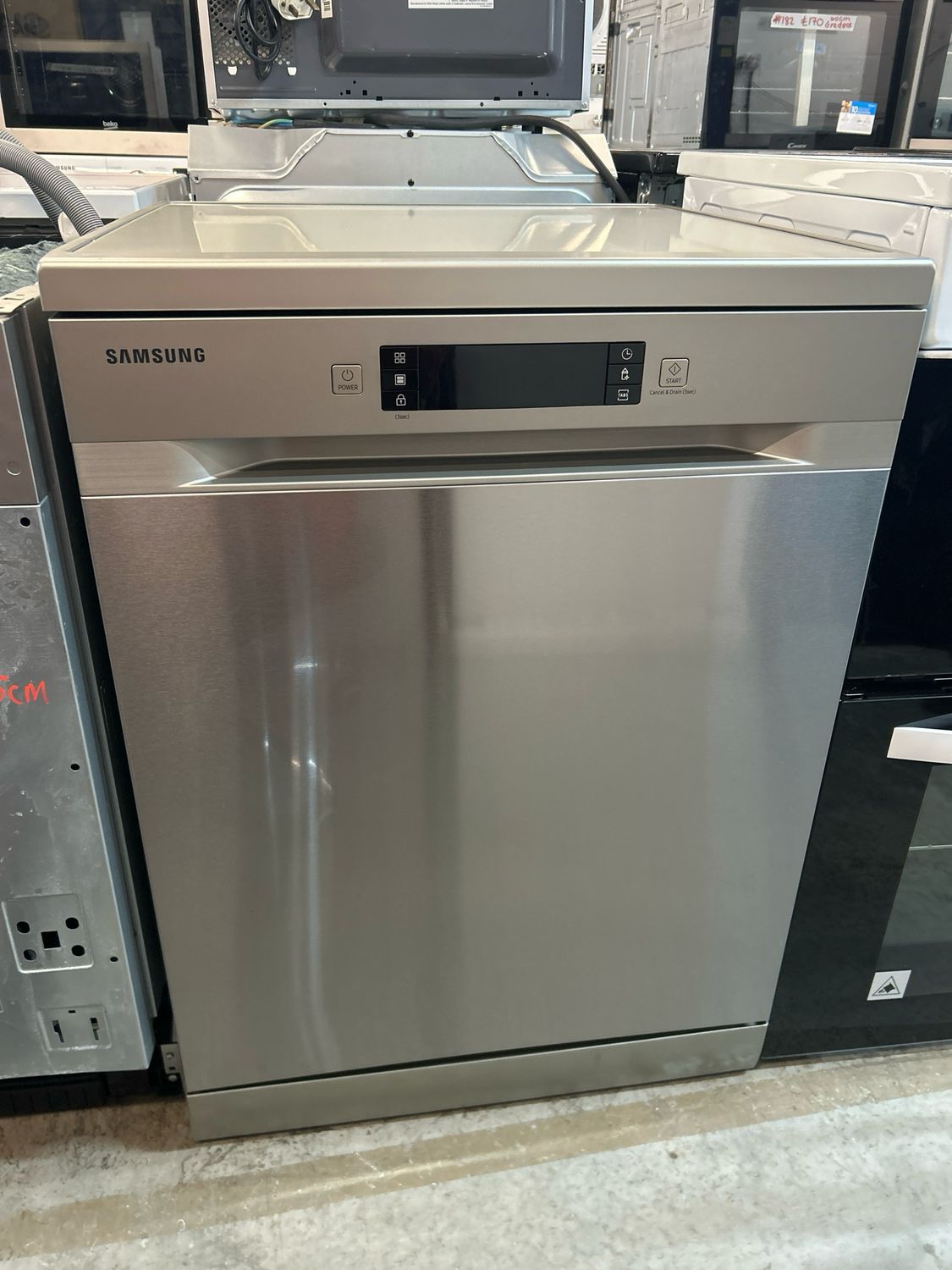Samsung DW60M6050FS 60cm Freestanding Full Size Dishwasher Silver Stainless Brand New