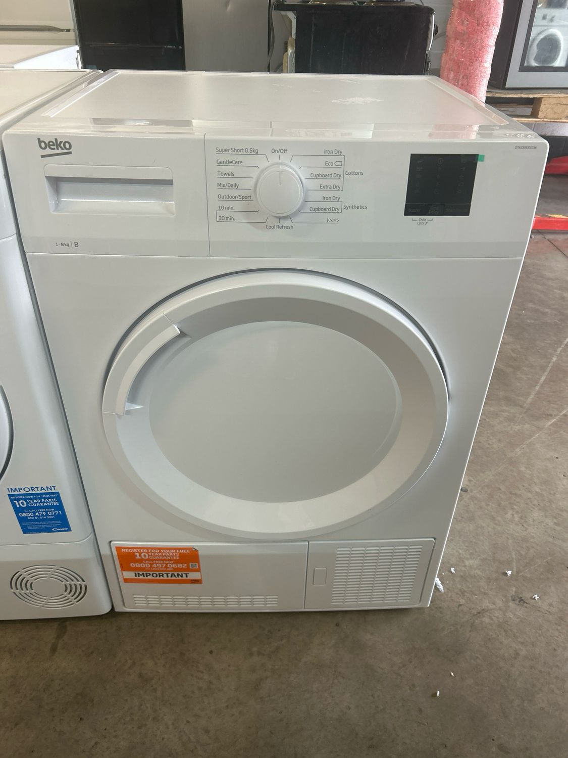 Beko DTKCE80021W 8kg Condenser Dryer White