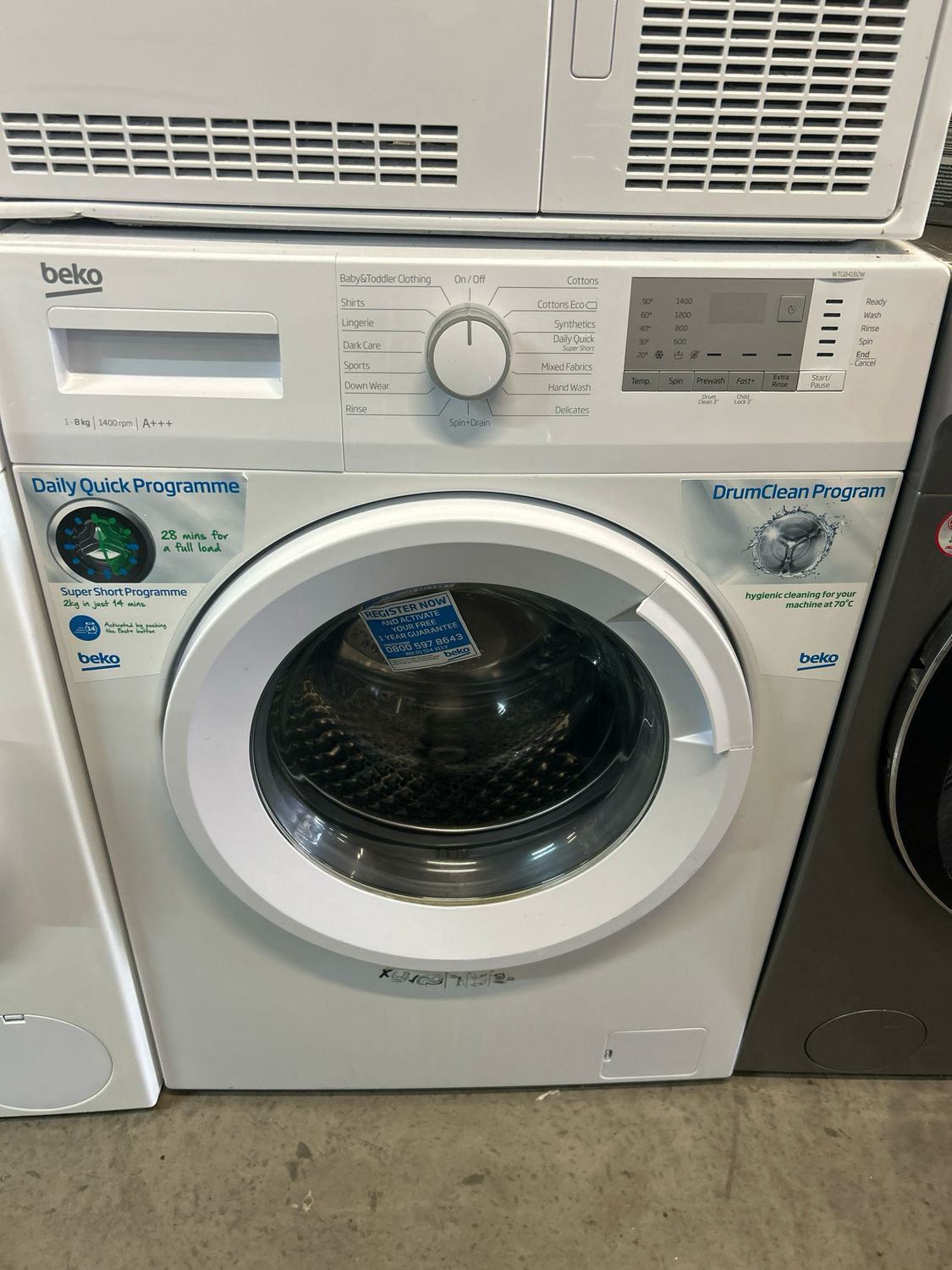 Beko WTG841B2W 8kg 1400rpm Washing Machine White