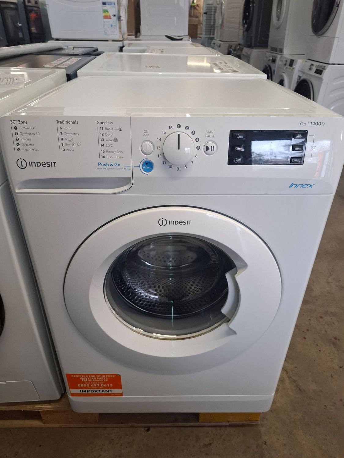 Indesit Innex 7kg Load 1400 Spin Washing Machine