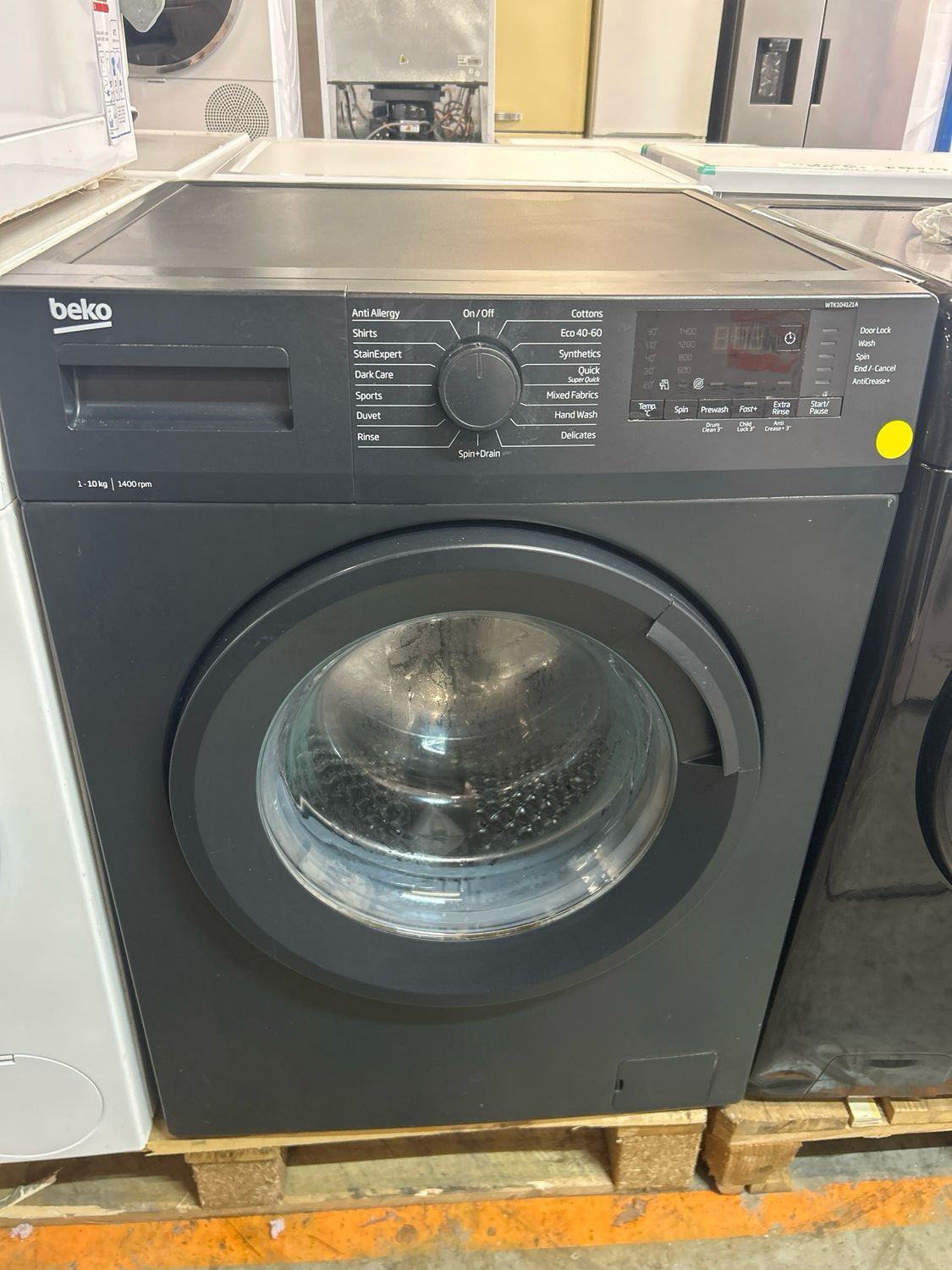Beko WTK104121A 10kg 1400rpm Washing Machine Graphite Grey
