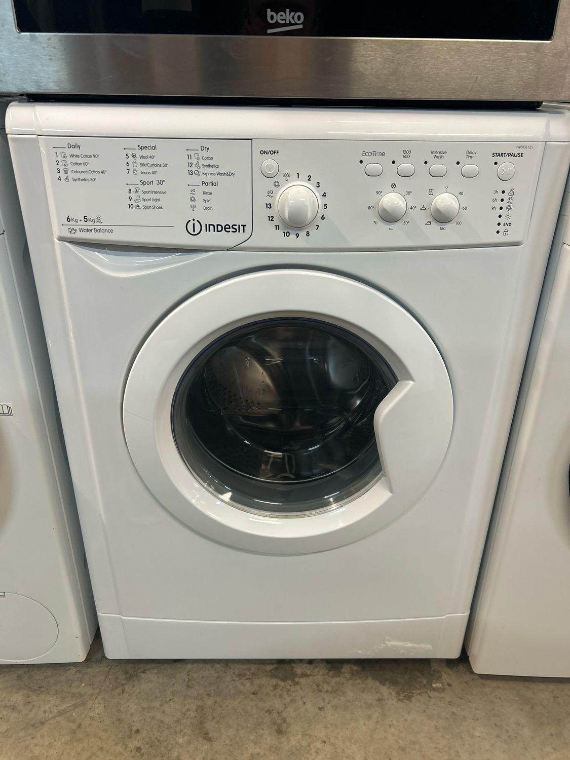 Indesit IWD6125S Washer/Dryer 6KG/5KG White