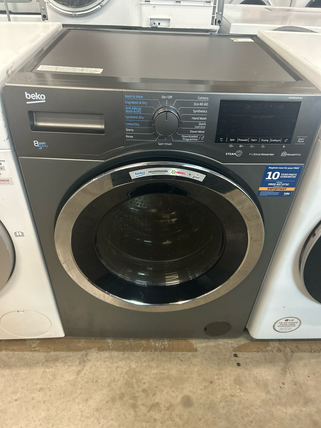 Beko WDER8540441G 8kg/5kg 1400rpm Washer-Dryer Grey