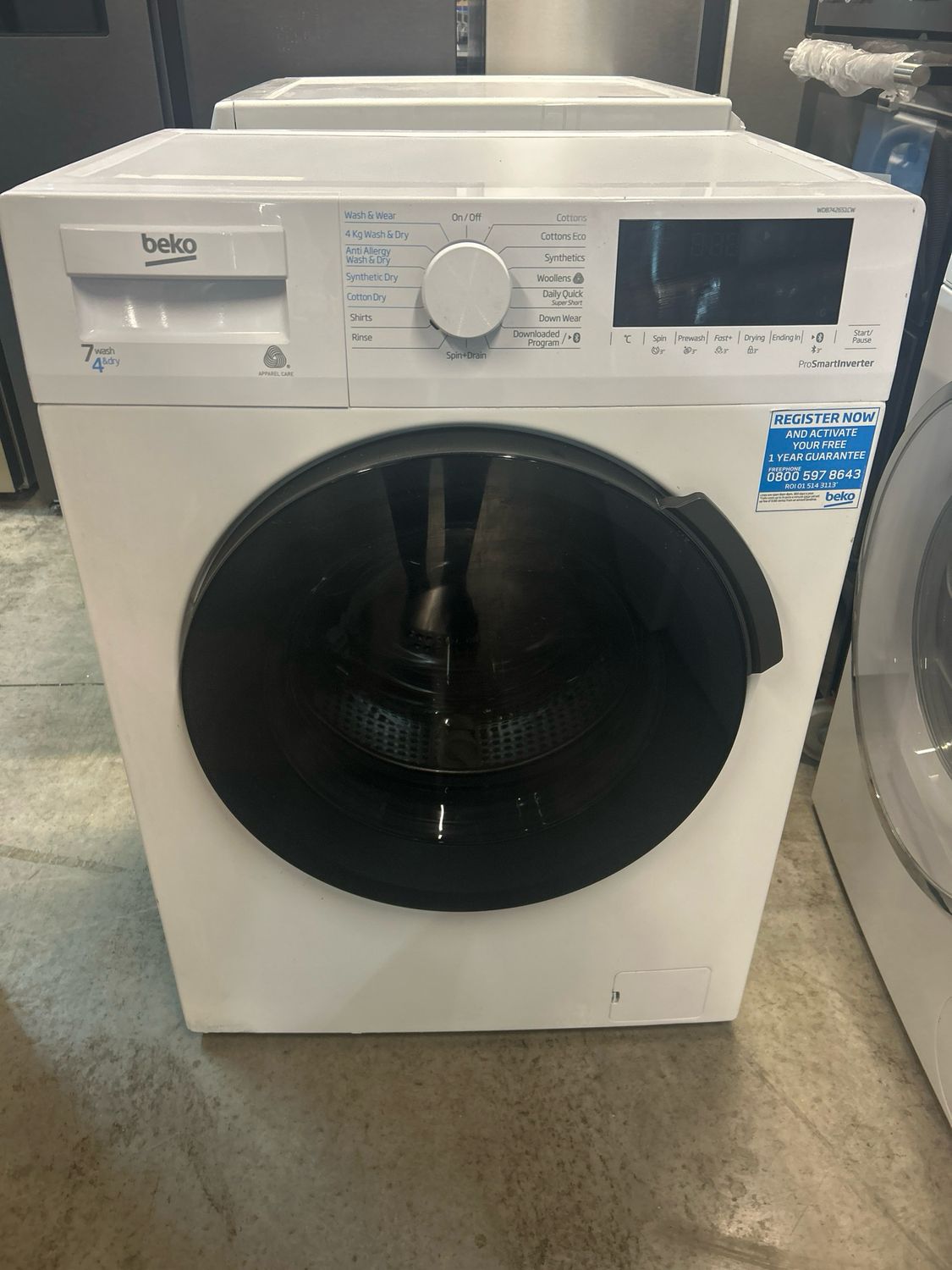 Beko WDB7425R2W 7KG/4KG 1400rpm Washer/Dryer White
