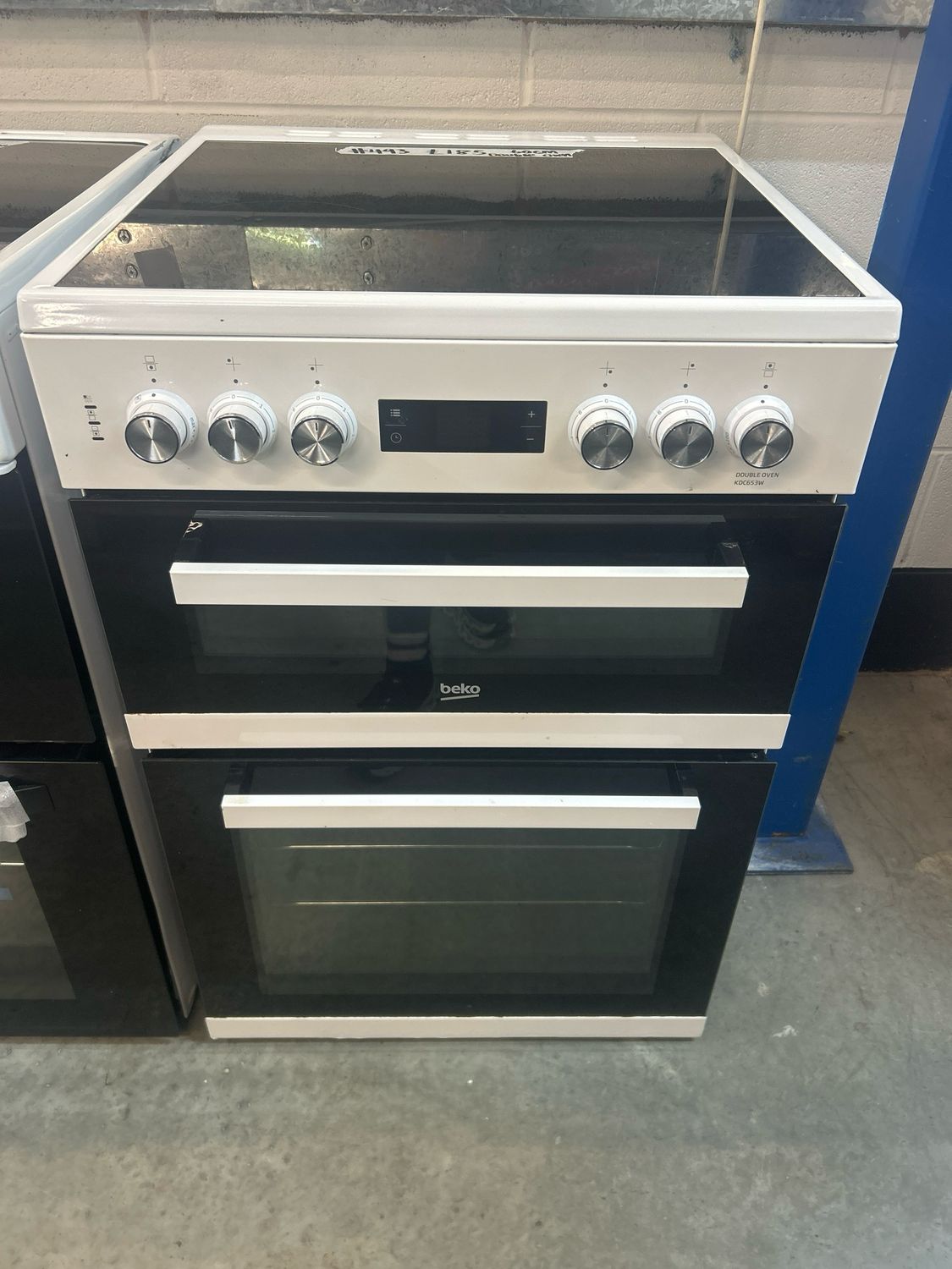 Beko KDC653W 60cm Electric Cooker Double Oven Ceramic Hob White