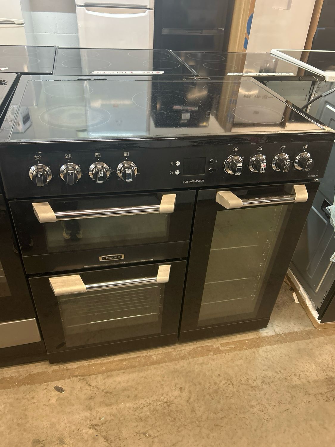 Leisure CS90C530 Range Cooker Electric Ceramic Hobs 90cm Black