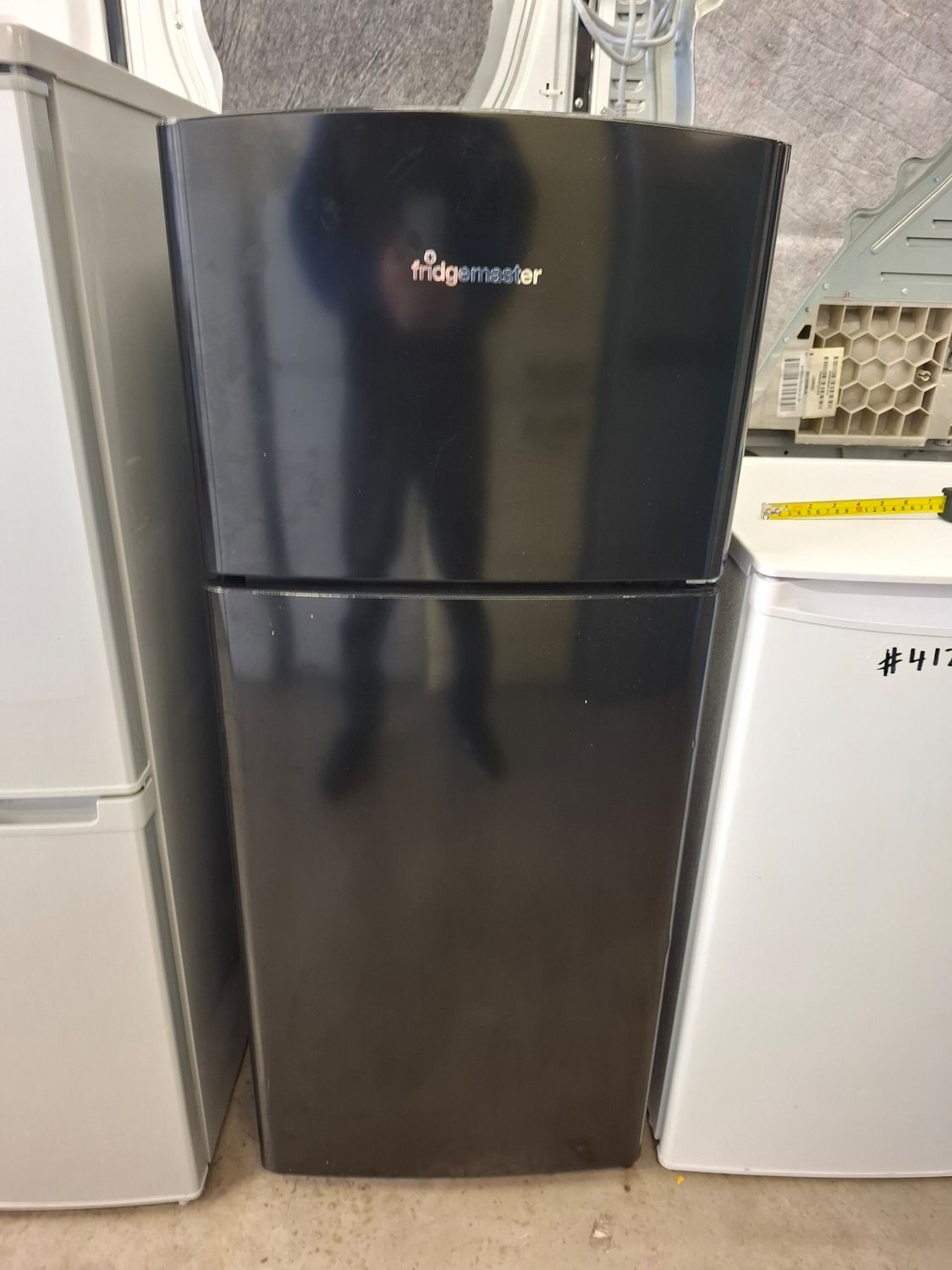Fridgemaster MTM48120 Fridge Freezer Black Refurbished D49cm W48cm H118cm