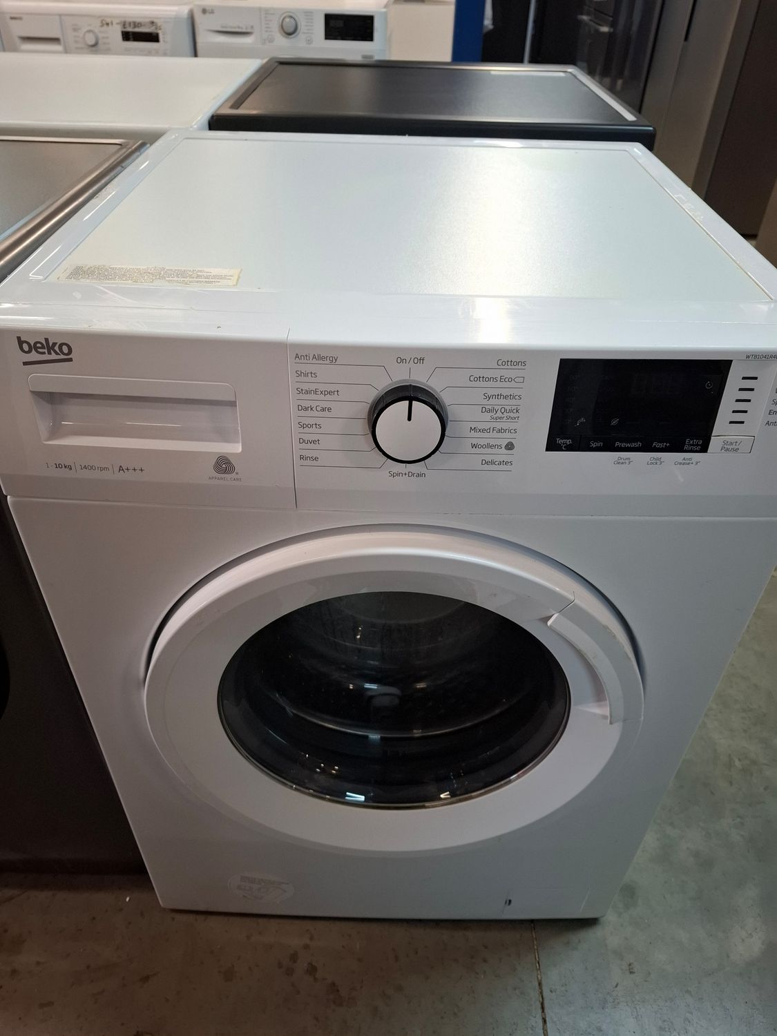 Beko WTB1041R4W 10kg Load 1400 Spin Washing Machine White