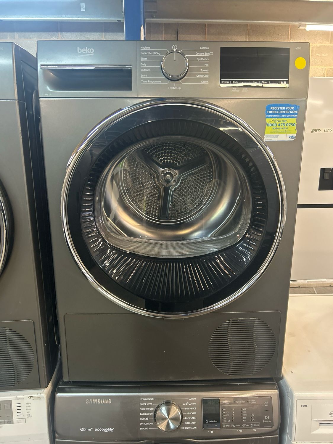 Beko B300 9Kg Condenser Dryer Graphite Grey