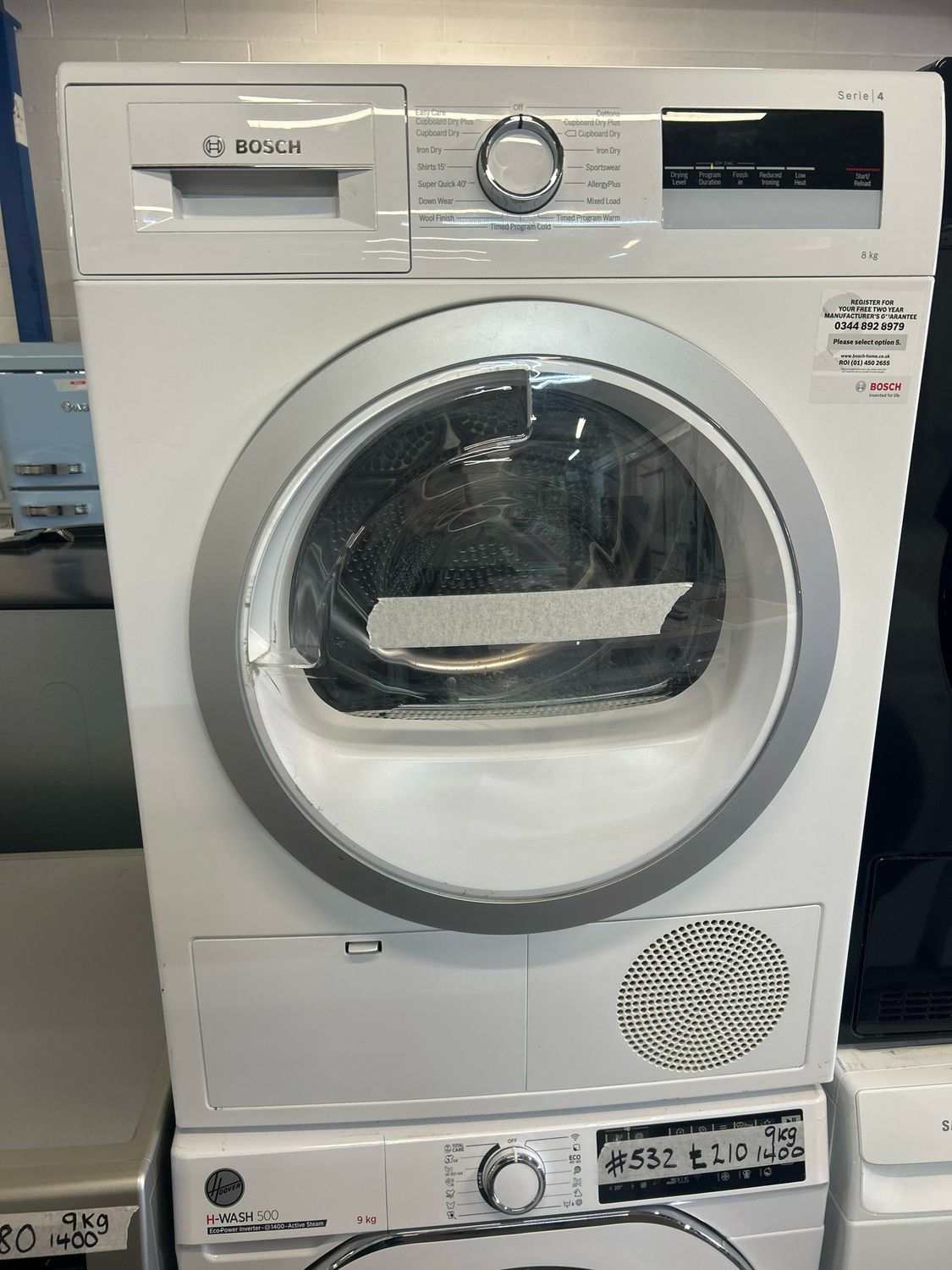Bosch Serie 4 WTN85251 8kg Condenser Dryer White