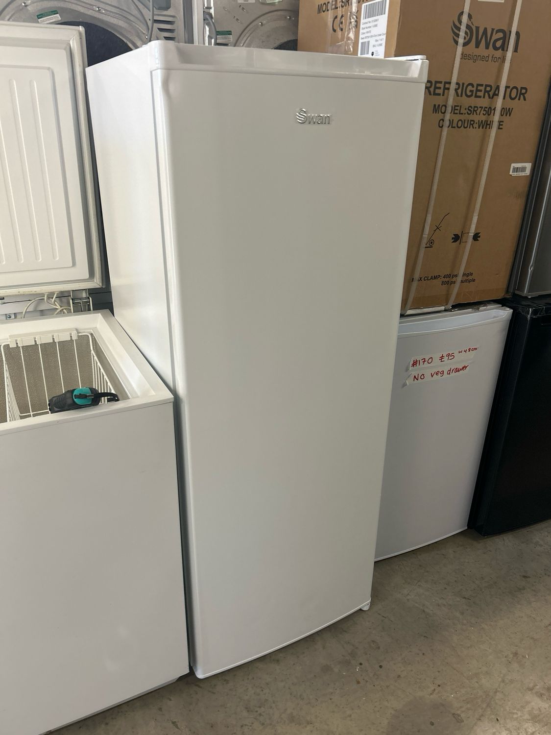 Swan SR15681w H143cm W55cm Tall  Larder Fridge Brand New Graded White