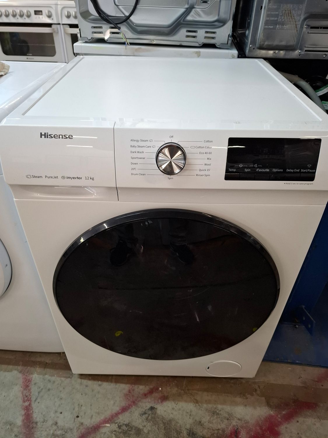 Hisense WFQA1214EVJM 12kg Load 1400 Spin Washing Machine White New Graded