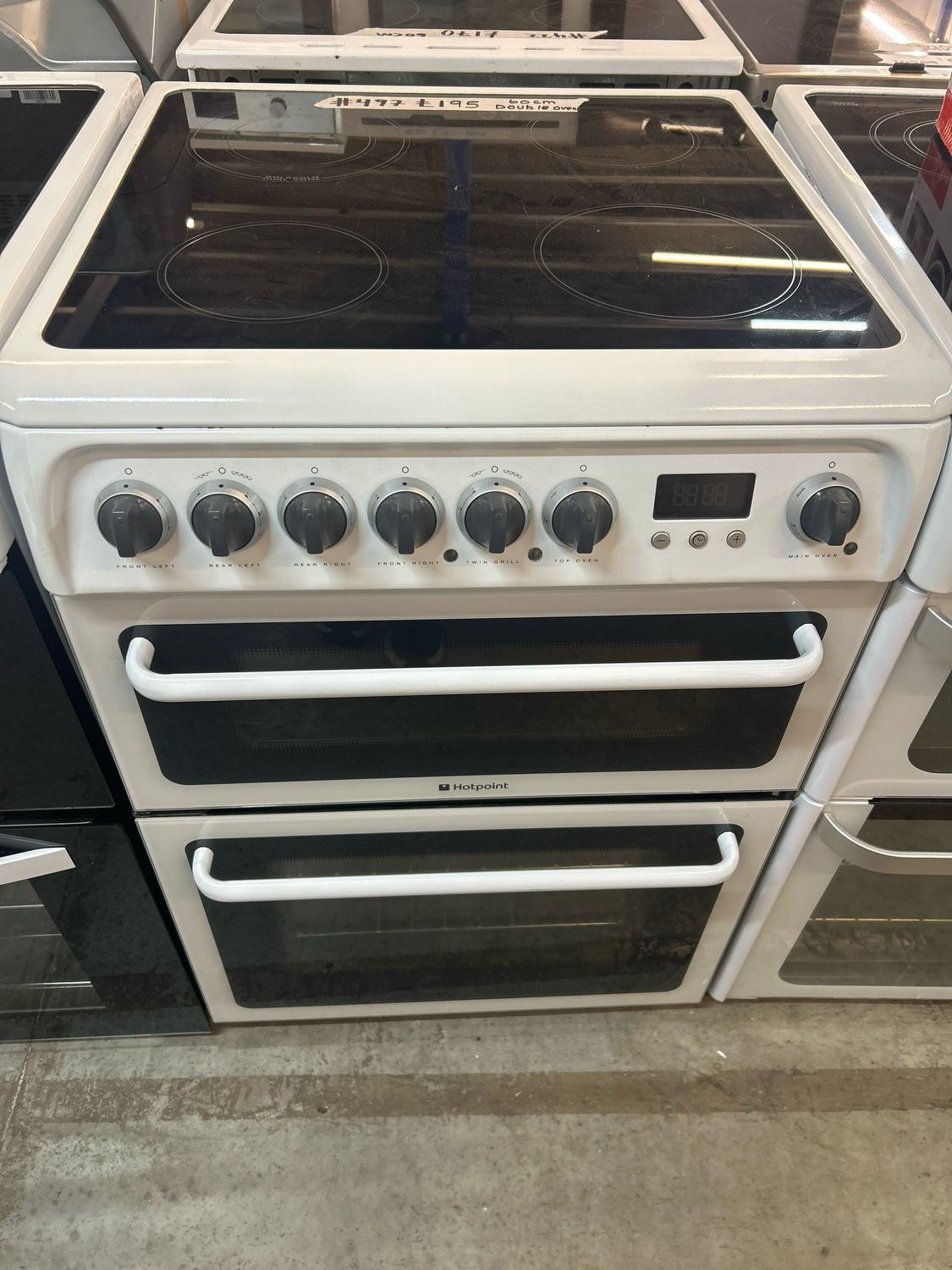 Hotpoint JLE60P 60cm Electric Cooker Double Oven White
