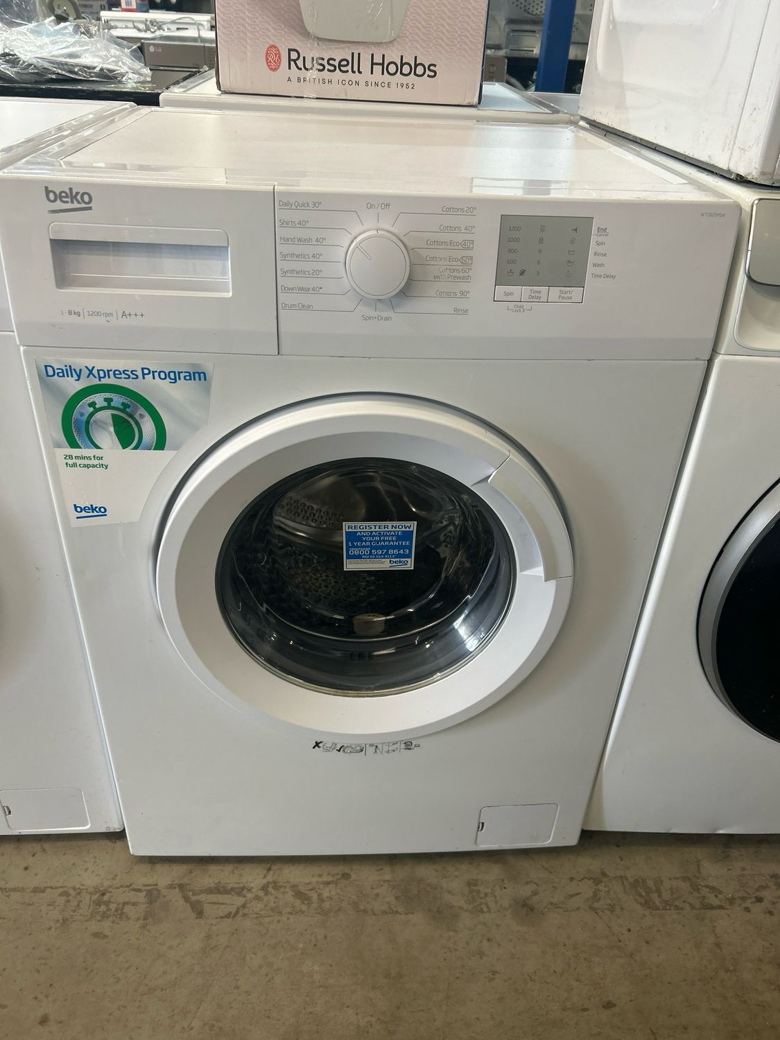 Beko WTG820M1W 8kg 1200rpm Washing Machine White