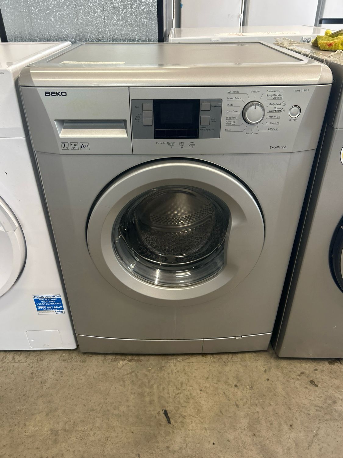 Beko WMB71642S 7kg 1600rpm Washing Machine Silver