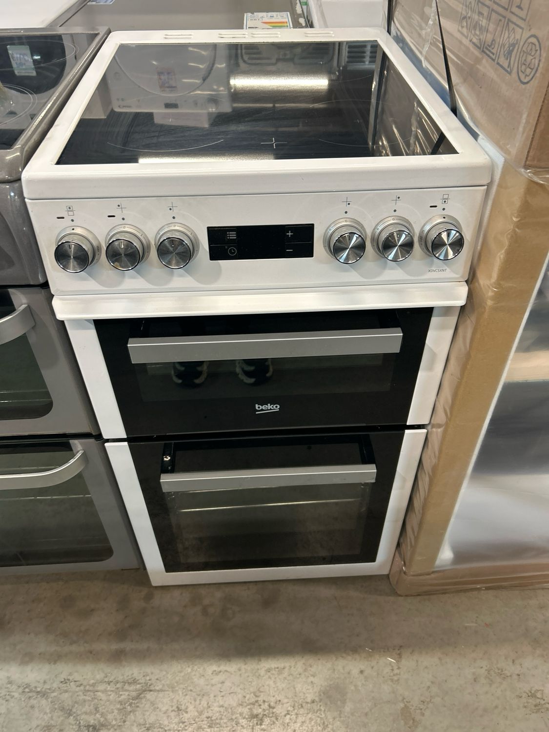 Beko 50cm Electric Cooker Double Oven White Refurbished
