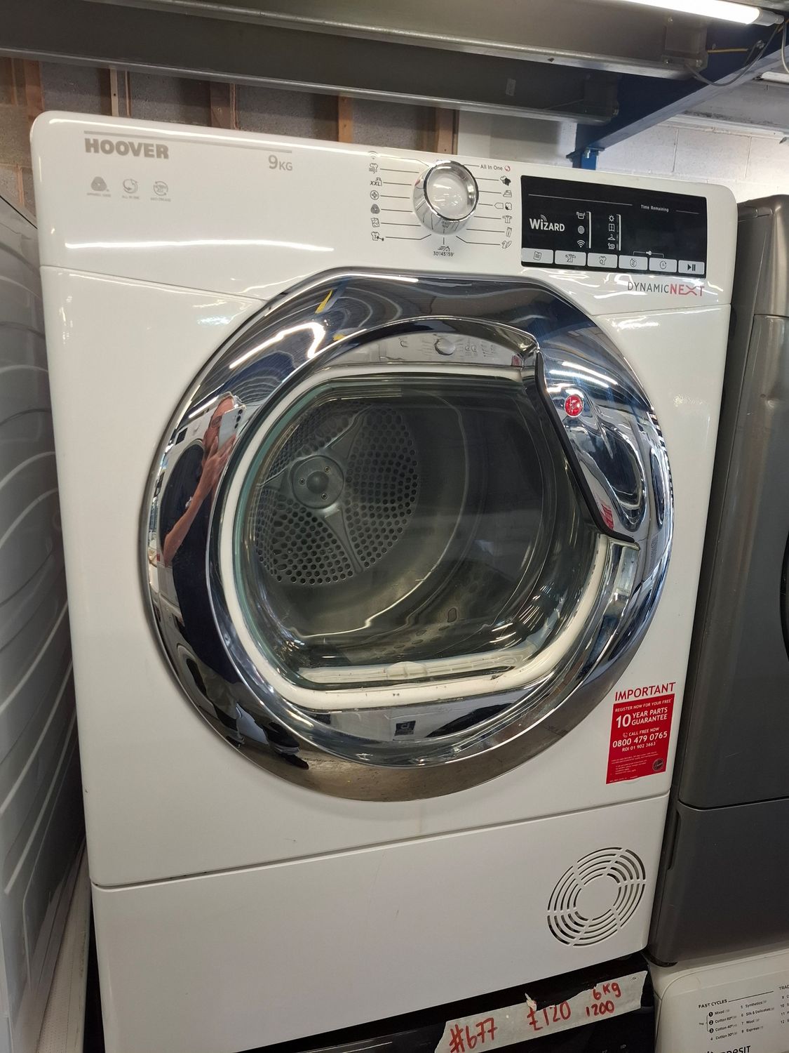 Hoover DXC9TCG80 9kg Condenser Dryer White Refurbished 
