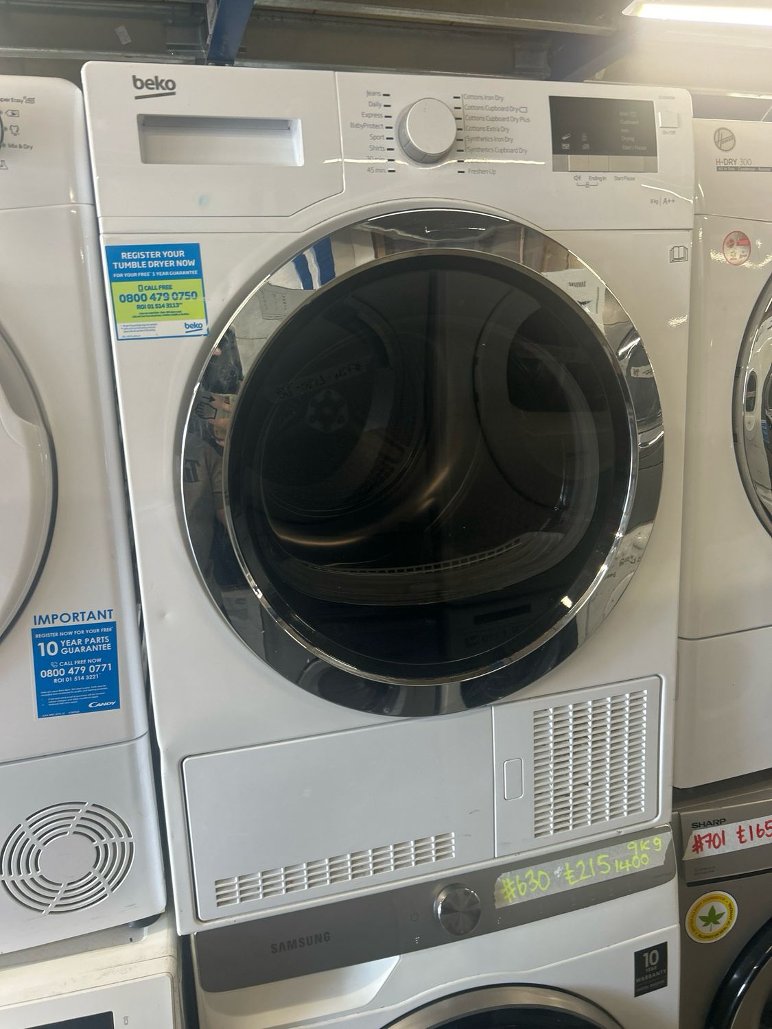 Beko DSX83410W 8kg A++ Condenser Dryer White