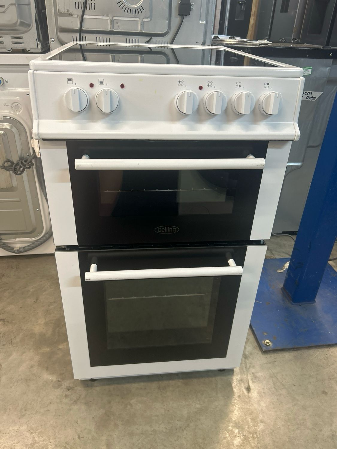 Belling 50cm Electric cooker Double Oven White