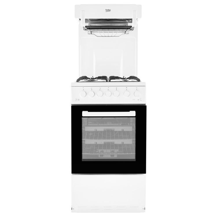 Beko KA52NEW 50cm White Gas Cooker with High Level Grill Brand New