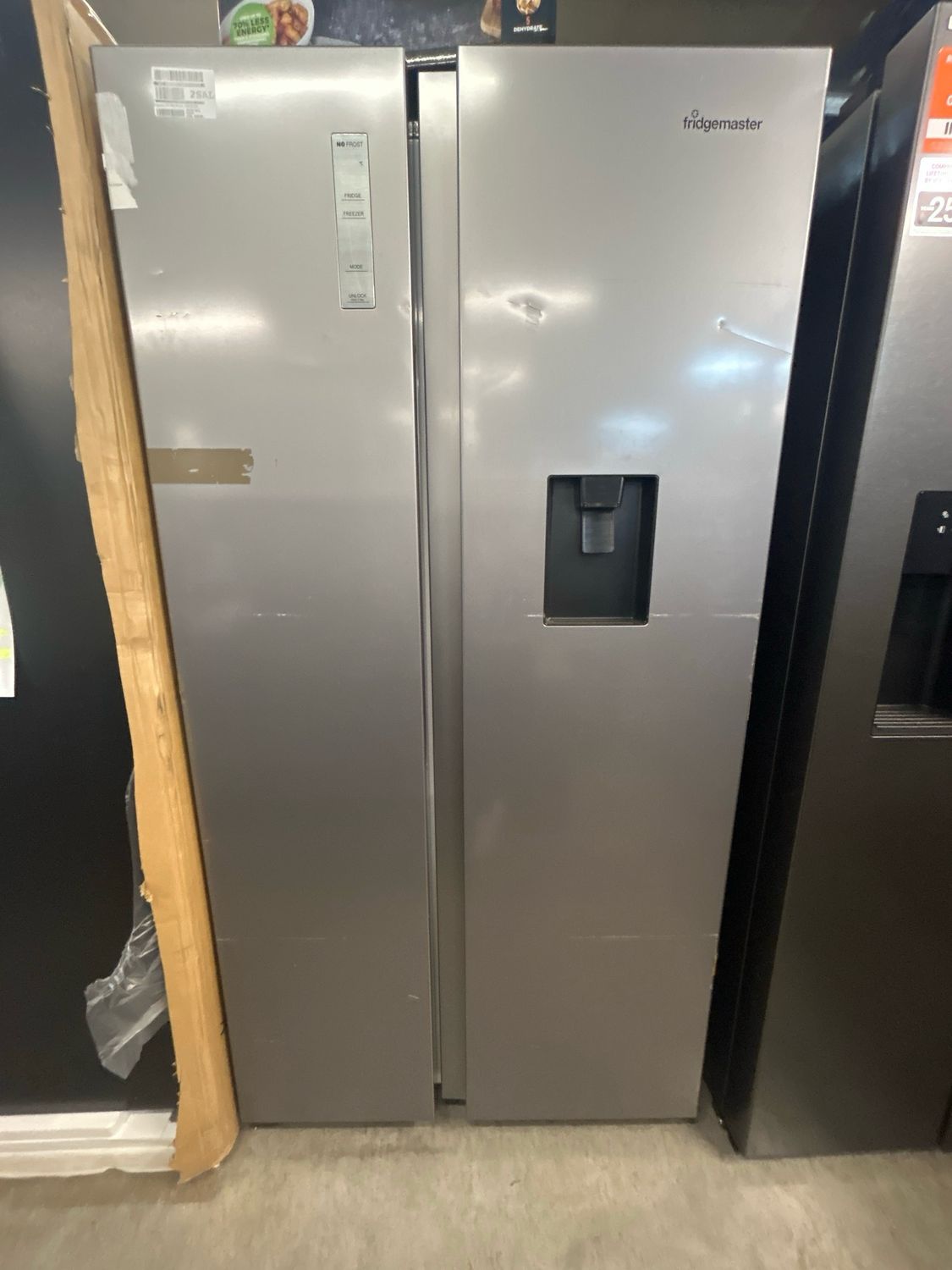 Fridgemaster MS91520DES American Fridge Freezer - Silver New Graded