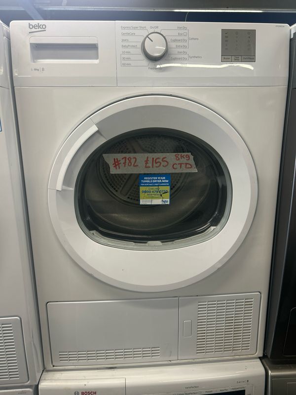 Beko DTGC8011W 8kg Condenser Dryer White