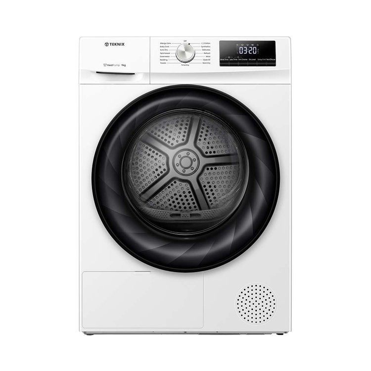 #Teknix TKHP9HW 9kg Heat Pump Dryer White Brand New