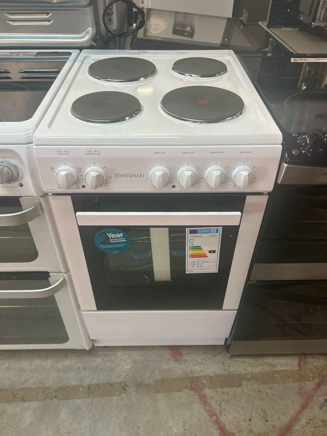 Statesman DELTA50W 50CM Electric cooker Solid Jobs White